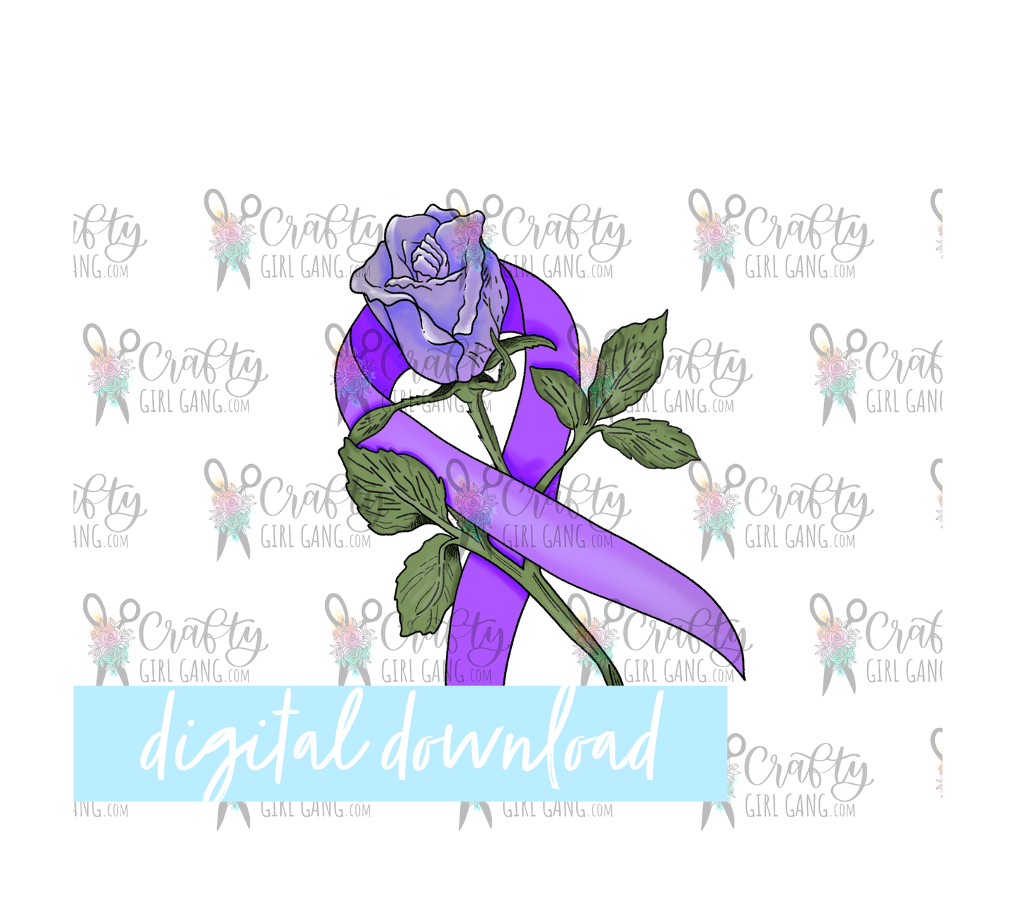 Rose with ribbon (Digital download)