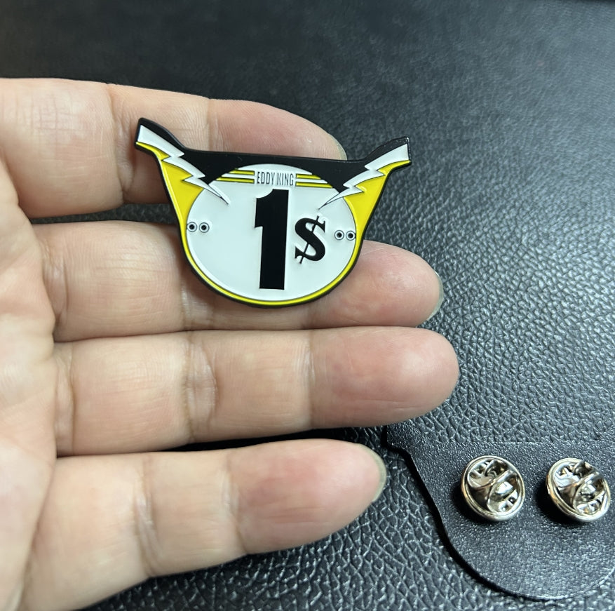 Eddy King 1$ - Metal Embossed Enamel Pin
